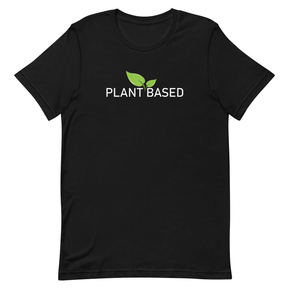 WWTBBJ-B Plant Powered Vegan Vegetarian Adult Mens Cool T Shirt and Running Jean Hat 