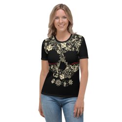 Flower skull design t-shirt