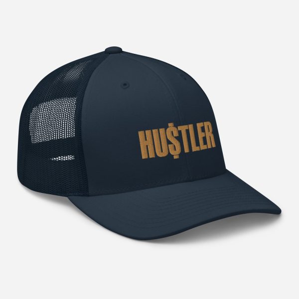 Navy Blue Gold Hustler Hat