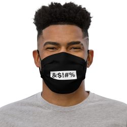 Reusable mad emoji Black Face Mask 2021