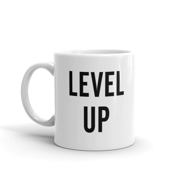 Level Up Silly Emoji Face Coffee Mug