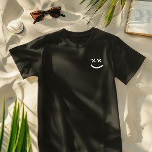 Smiley Face Embroidered T-Shirt