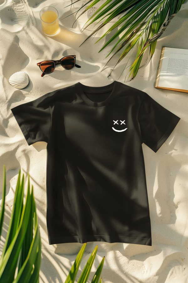 Smiley Face Embroidered T-Shirt