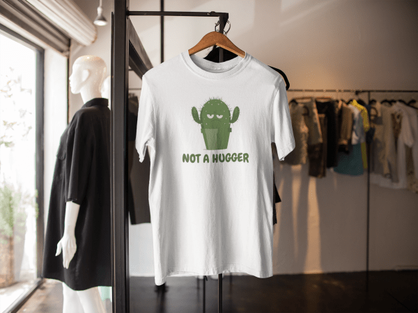 Not A Hugger Shirt Funny Cactus Tee