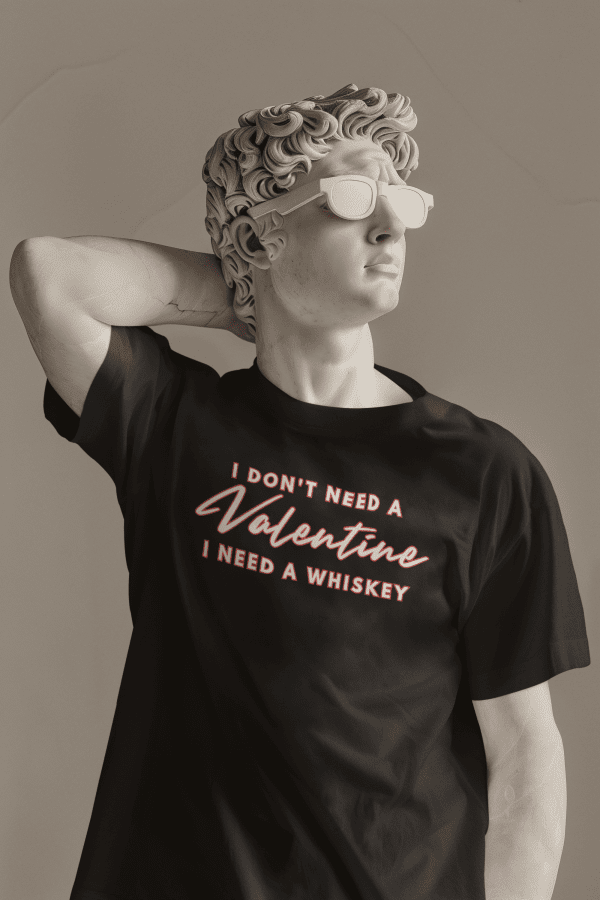 Valentine's Day Shirt - I Don't Need A Valentine I need a Whiskey T-Shirt