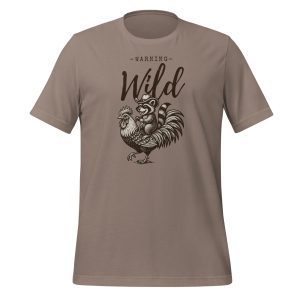 Funny Wild Cock T-Shirt – Warning Wild Raccoon Riding Rooster Tee, Adult Humor Shirt, Country Farm Pun Tee, Sarcastic Gift for Him