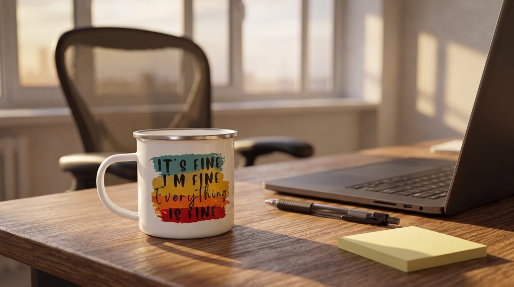 Burnout Humor Shirts and Mugs: 14 Picks for People Who Are Fine, Everything Is Fine